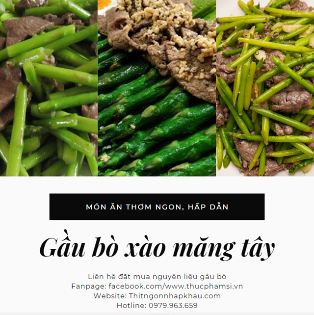 Gầu bò xào măng tây